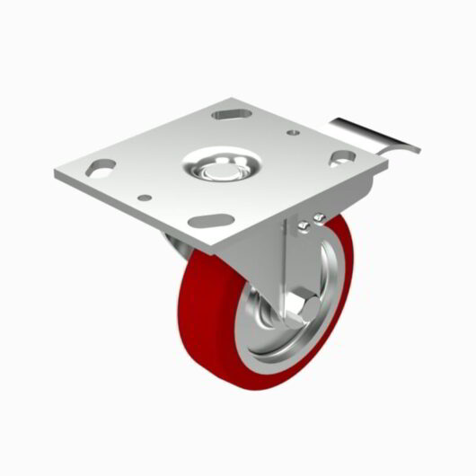 4" Bolt-On Poly Swivel Caster With Lock