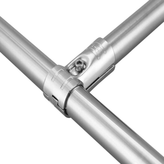 The HJ-1NP is a chrome-plated joint set with anti-static properties (ESD). This piece allows you to connect two 28 mm pipes in a T-shape or to create a corner.