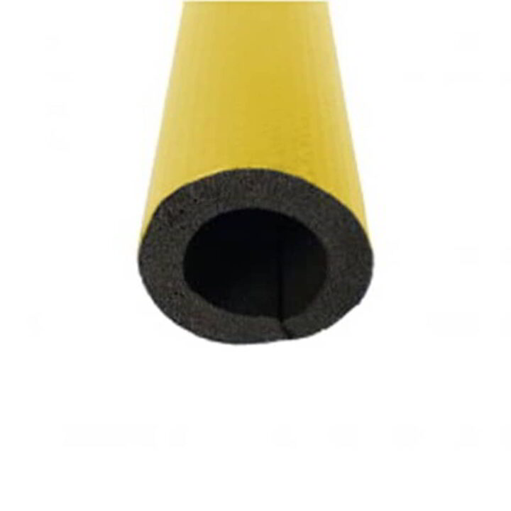 Yellow foam pipe protector with PVC cover. Available to purchase through our online shop.