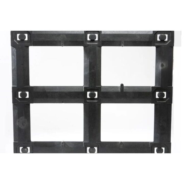 We offer a plastic pallet base that attaches to the bottom of our pallets to give you stackable plastic pallets to give you more options when it comes to pallet storage and shipping. Stackable pallets are designed to maintain maximum stability when stacked with or without products on them, especially during shipping.