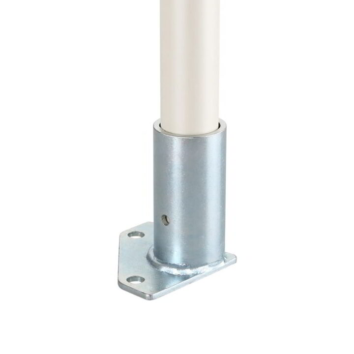 Ideal for corner installations where standard mounts won't fit. Perfect solution for connecting material handling structures to aluminum workstations or floor-mounted applications.